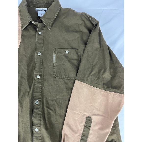 Columbia Mens XL Shooting Shirt Long Sleeve Button Up Quilted Hunting - Picture 1 of 8
